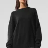 Jerséu unisex de lana y cachemira New Class con cuello redondo - Negro