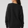 Jerséu unisex de lana y cachemira New Class con cuello redondo - Negro
