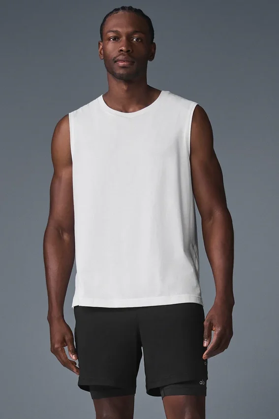La camiseta sin mangas Triumph Muscle — Blanca