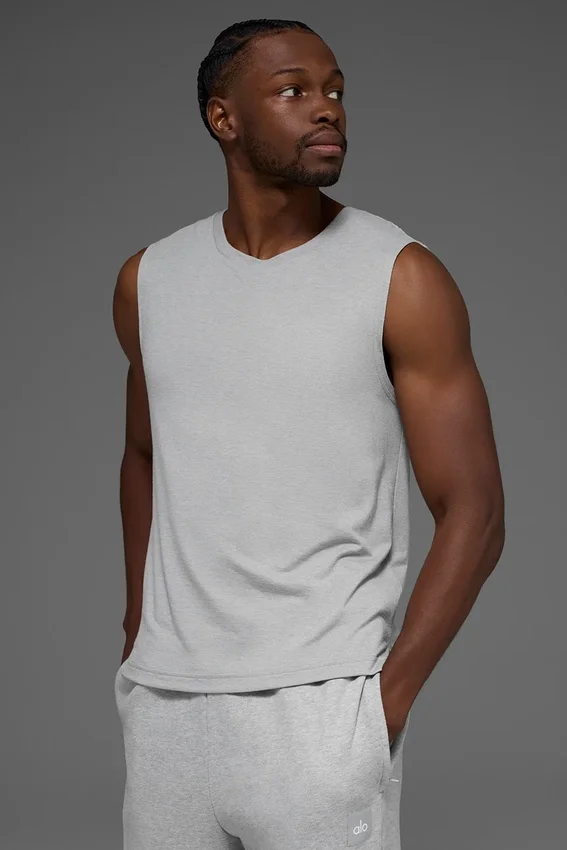 La camiseta sin mangas Triumph Muscle — Gris jaspeado deportivo