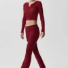 Leggings acampanados con dobladillo de 7/8 Alo Softsculpt - Rojo Romance de Verano