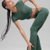 Leggings acampanados con doble vuelta de 7/8 Alo Softsculpt - Verde trébol