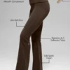 Leggings acampanados con doblez de 7/8 de Alo Softsculpt - Espresso