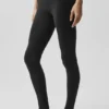Leggings Airbrush de talle medio y largo 7/8 - Negro