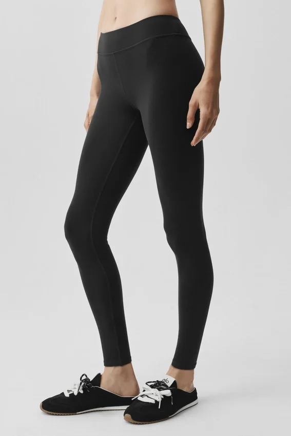 Leggings Airbrush de talle medio y largo 7/8 - Negro