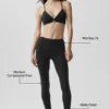 Leggings Airbrush de talle medio y largo 7/8 - Negro