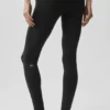 Leggings Airbrush de talle medio y largo 7/8 - Negro