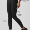 Leggings Airlift de cintura High-Waist y largo 7/8 con línea fina - Negro