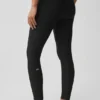 Leggings Airlift de cintura High-Waist y largo 7/8 con línea fina - Negro