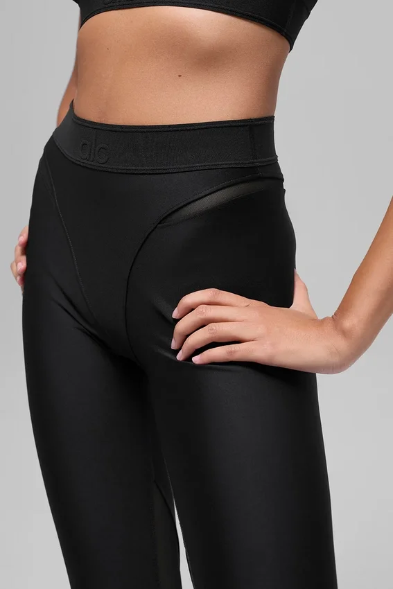 Leggings Airlift Rebel de cintura High-Waist y 7/8 - Negro