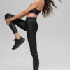 Leggings Airlift Rebel de cintura High-Waist y 7/8 - Negro
