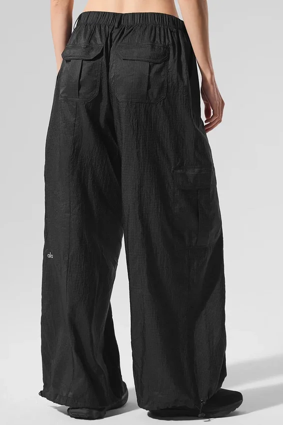Leggings ancho y transparente «Game Time» - Negro