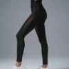 Leggings de cintura alta de la línea Airlift Mesh - Negro