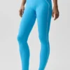 Leggings de cintura alta «Heart Throb» con efecto Airbrush — Azul celeste/Blanco