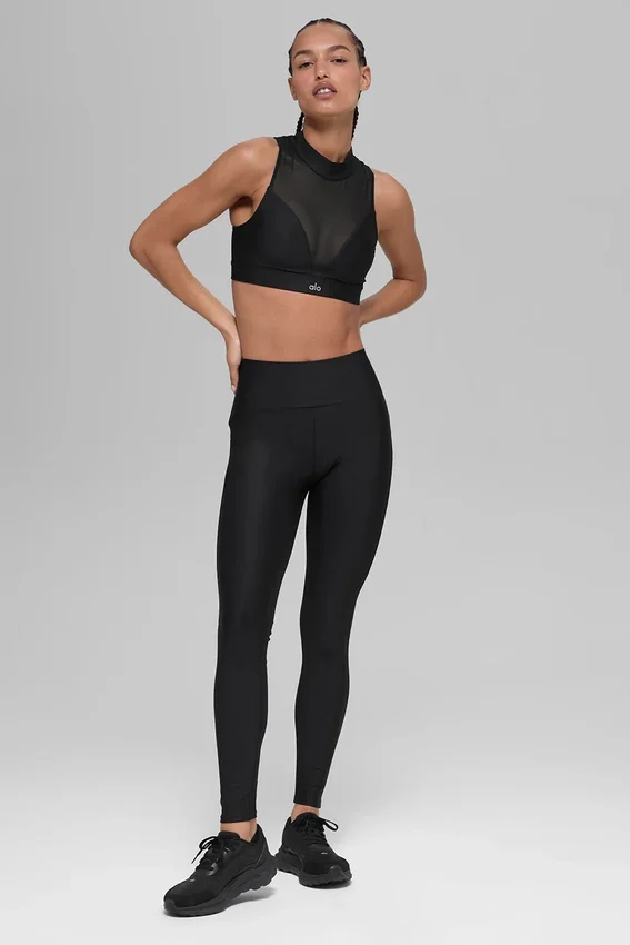 Leggings de malla High-Waist Airlift Infatuation - Negro