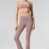 Leggings de talle alto y corte acampanado Airbrush - Taupe