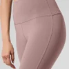 Leggings de talle alto y corte acampanado Airbrush - Taupe