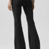 Leggings de talle bajo y corte acampanado Airbrush - Negro