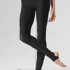 Leggings de talonera «Darling» de malla «High-Waist Airlift» — Negro