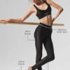Leggings de talonera «Darling» de malla «High-Waist Airlift» — Negro