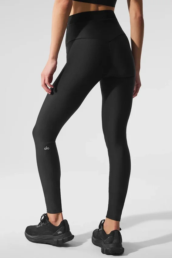 Leggings Divine High-Waist Airlift con malla - Negro