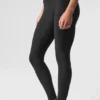 Leggings Divine High-Waist Airlift con malla - Negro