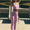 Leggings High-Waist 7/8 «Better Together» — Rosa Candy Heart/Blanco