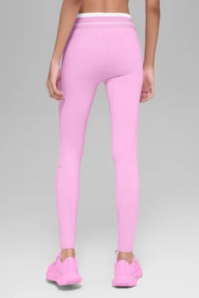 Leggings High-Waist 7/8 «Better Together» — Rosa Candy Heart/Blanco