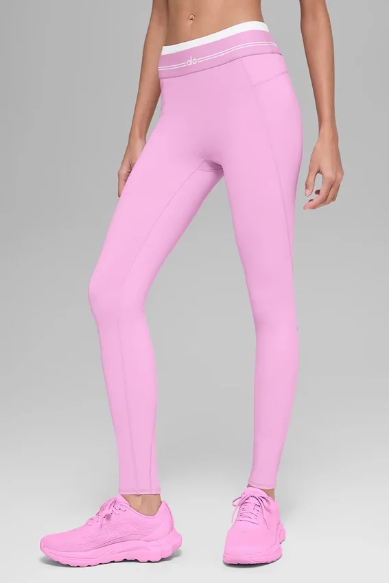 Leggings High-Waist 7/8 «Better Together» — Rosa Candy Heart/Blanco