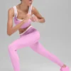 Leggings High-Waist 7/8 «Better Together» — Rosa Candy Heart/Blanco