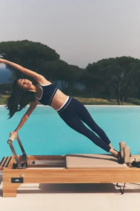 Leggings High-Waist Airbrush 7/8 «Better Together» - Azul marino/Blanco