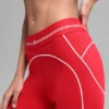 Leggings High-Waist Airbrush 7/8 «Heart Throb» – Rojo brillante/Blanco