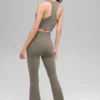 Leggings High-Waist Airbrush con corte acampanado 7/8 - Cacao claro