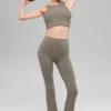 Leggings High-Waist Airbrush con corte acampanado 7/8 - Cacao claro