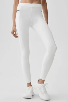 Leggings High-Waist Airbrush Fast Track - Blanco/Negro