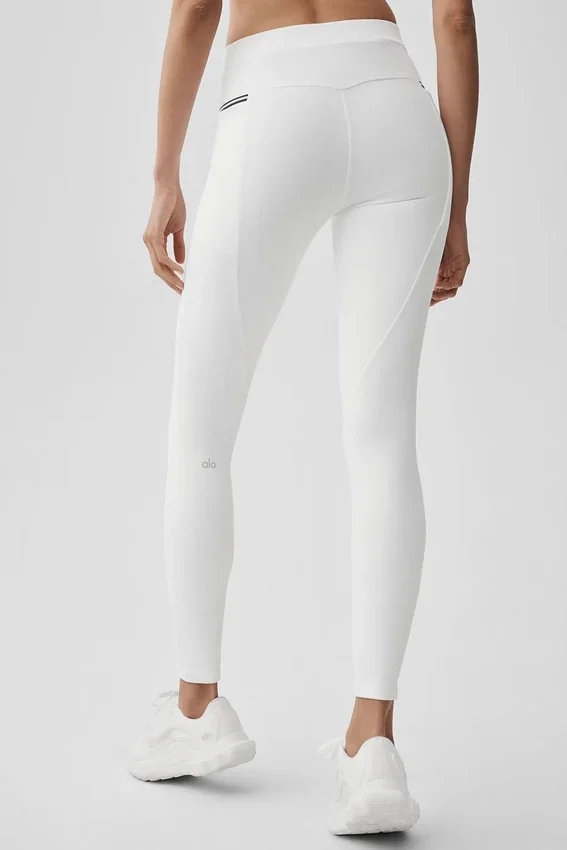 Leggings High-Waist Airbrush Fast Track - Blanco/Negro