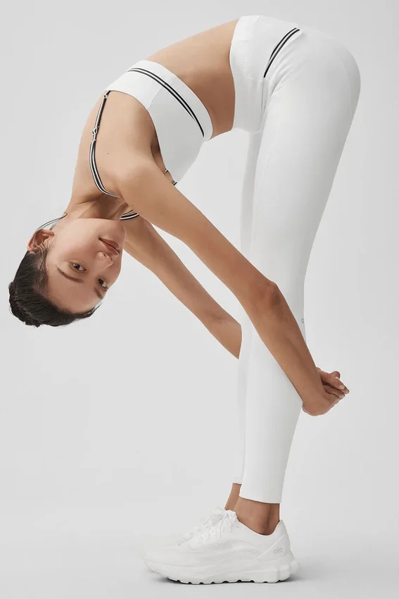 Leggings High-Waist Airbrush Fast Track - Blanco/Negro