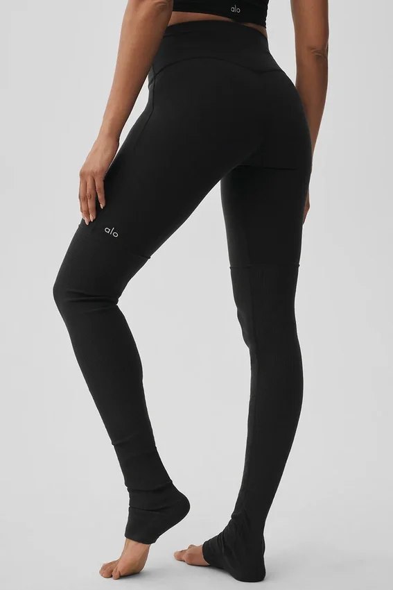 Leggings «High-Waist Goddess Legging» de Airbrush - Negro