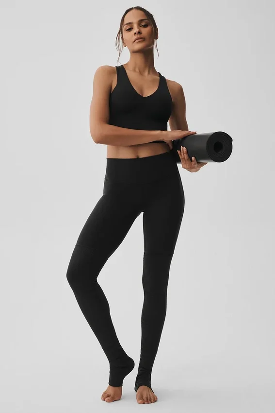 Leggings «High-Waist Goddess Legging» de Airbrush - Negro