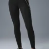 Leggings High-Waist «Heart Throb» con efecto Airbrush - Negro/Blanco