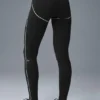 Leggings High-Waist «Heart Throb» con efecto Airbrush - Negro/Blanco
