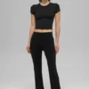 Leggings High-Waist y corte acampanado 7/8 Alo Softsculpt - Negro