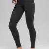 Leggings «Nocturne» de cintura alta y abrigo invernal de Airbrush - Negro