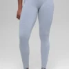Leggings sin costuras High-Waist con diseño acanalado en dos tonos - Winter Frost Heather