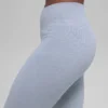 Leggings sin costuras High-Waist con diseño acanalado en dos tonos - Winter Frost Heather