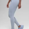 Leggings sin costuras High-Waist con diseño acanalado en dos tonos - Winter Frost Heather