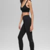Leggings sin costuras High-Waist con ribete bicolor - Negro