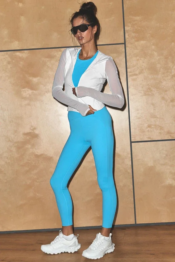 Leggings Superset High-Waist 7/8 Alo Softsculpt - Azul celeste