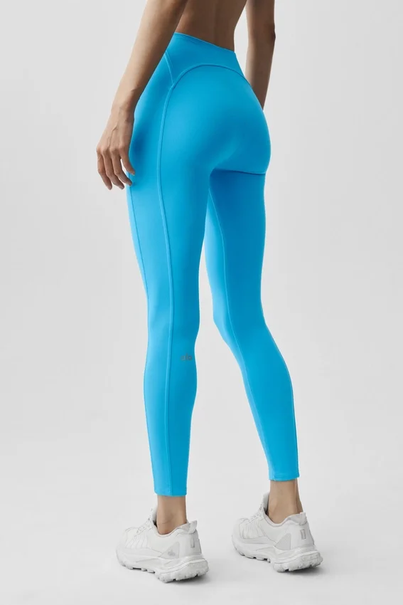 Leggings Superset High-Waist 7/8 Alo Softsculpt - Azul celeste