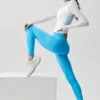 Leggings Superset High-Waist 7/8 Alo Softsculpt - Azul celeste